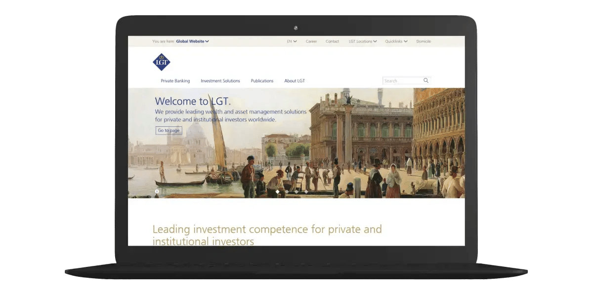 Startseite der LGT Webseite Startseite der LGT Webseite